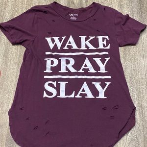 On Fire Cotton shirt Wake Pray Slay